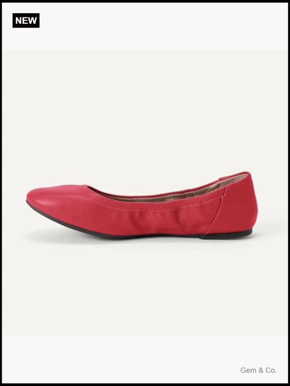 Women's Comfortable Slip-On Ballet Flats with Memory Foam Insole